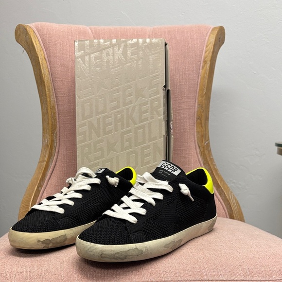 Golden Goose Black and Yellow Women's Sneakers - Picture 1 of 8